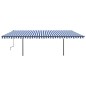 vidaXL Tenda Automatica con Sensore Vento e LED 6x3,5 m Blu Bianca vidaXL Tenda Automatica con Sensore Vento e LED 6x3,5 m Blu Bianca