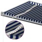 vidaXL Tenda Automatica con Sensore Vento e LED 6x3,5 m Blu Bianca vidaXL Tenda Automatica con Sensore Vento e LED 6x3,5 m Blu Bianca