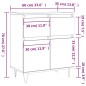 Credenza Rovere Fumo 60x35x70 cm in Legno Multistrato Credenza Rovere Fumo 60x35x70 cm in Legno Multistrato