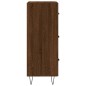 Credenza Rovere Marrone 34,5x34x90 cm in Legno Multistrato
