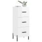 Credenza Bianco Lucido 34,5x34x90 cm in Legno Multistrato Credenza Bianco Lucido 34,5x34x90 cm in Legno Multistrato