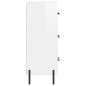 Credenza Bianco Lucido 34,5x34x90 cm in Legno Multistrato Credenza Bianco Lucido 34,5x34x90 cm in Legno Multistrato