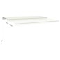 Tenda Automatica con Sensore Vento e LED 5x3,5 m Crema