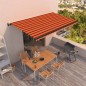 Tenda da Sole Retrattile Automatica 500x350 cm Arancio Marrone Tenda da Sole Retrattile Automatica 500x350 cm Arancio Marrone