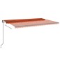 Tenda da Sole Retrattile Automatica 500x350 cm Arancio Marrone Tenda da Sole Retrattile Automatica 500x350 cm Arancio Marrone