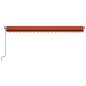 Tenda da Sole Retrattile Automatica 500x350 cm Arancio Marrone Tenda da Sole Retrattile Automatica 500x350 cm Arancio Marrone
