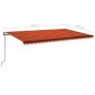 Tenda da Sole Retrattile Automatica 500x350 cm Arancio Marrone Tenda da Sole Retrattile Automatica 500x350 cm Arancio Marrone