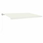 Tenda Automatica con Sensore Vento e LED 500x350 cm Crema Tenda Automatica con Sensore Vento e LED 500x350 cm Crema