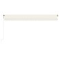 Tenda Automatica con Sensore Vento e LED 500x350 cm Crema Tenda Automatica con Sensore Vento e LED 500x350 cm Crema