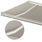 Tenda Automatica con Sensore Vento e LED 500x350 cm Crema Tenda Automatica con Sensore Vento e LED 500x350 cm Crema
