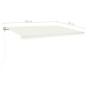 Tenda Automatica con Sensore Vento e LED 500x350 cm Crema Tenda Automatica con Sensore Vento e LED 500x350 cm Crema