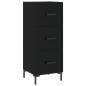 Credenza Nero 34,5x34x90 cm in Legno Multistrato Credenza Nero 34,5x34x90 cm in Legno Multistrato