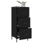 Credenza Nero 34,5x34x90 cm in Legno Multistrato Credenza Nero 34,5x34x90 cm in Legno Multistrato