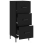 Credenza Nero 34,5x34x90 cm in Legno Multistrato Credenza Nero 34,5x34x90 cm in Legno Multistrato