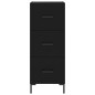 Credenza Nero 34,5x34x90 cm in Legno Multistrato Credenza Nero 34,5x34x90 cm in Legno Multistrato
