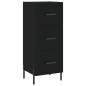 Credenza Nero 34,5x34x90 cm in Legno Multistrato Credenza Nero 34,5x34x90 cm in Legno Multistrato