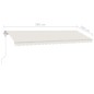Tenda Automatica con Sensore Vento e LED 500x350 cm Crema