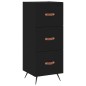 Credenza Nero 34,5x34x90 cm in Legno Multistrato Credenza Nero 34,5x34x90 cm in Legno Multistrato
