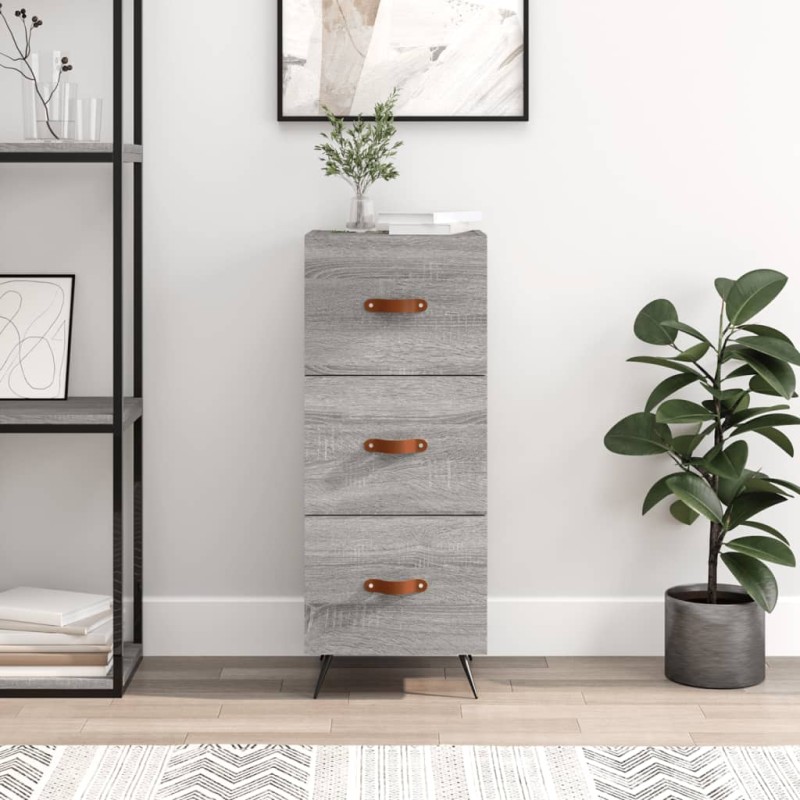 Credenza Grigio Sonoma 34,5x34x90 cm in Legno Multistrato Credenza Grigio Sonoma 34,5x34x90 cm in Legno Multistrato