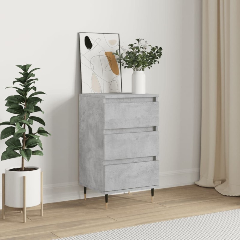 Credenza Grigio Cemento 40x35x70 cm in Legno Multistrato Credenza Grigio Cemento 40x35x70 cm in Legno Multistrato