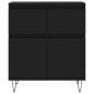 Credenza Nero 60x35x70 cm in Legno Multistrato Credenza Nero 60x35x70 cm in Legno Multistrato