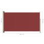 vidaXL Tenda Laterale Retrattile per Patio 170x300 cm Rossa vidaXL Tenda Laterale Retrattile per Patio 170x300 cm Rossa