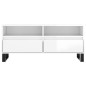 Mobile Porta TV Bianco Lucido 100x34,5x44,5cm Legno Multistrato Mobile Porta TV Bianco Lucido 100x34,5x44,5cm Legno Multistrato