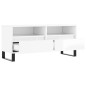 Mobile Porta TV Bianco Lucido 100x34,5x44,5cm Legno Multistrato Mobile Porta TV Bianco Lucido 100x34,5x44,5cm Legno Multistrato