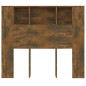 Testiera con Scomparti Rovere Fumo 120x18,5x104,5 cm Testiera con Scomparti Rovere Fumo 120x18,5x104,5 cm