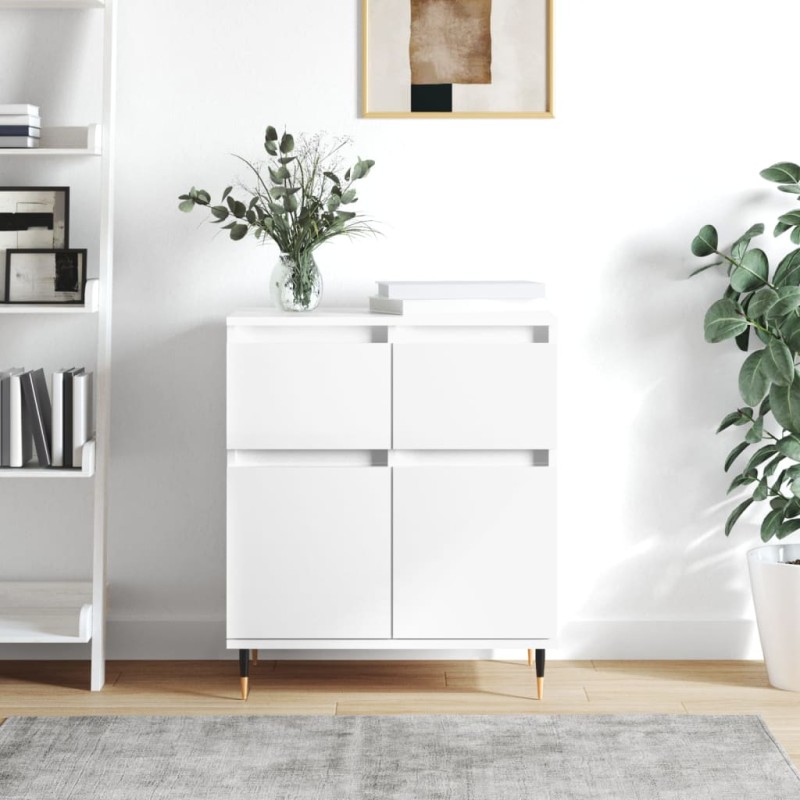 Credenza Bianca 60x35x70 cm in Legno Multistrato Credenza Bianca 60x35x70 cm in Legno Multistrato