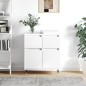 Credenza Bianca 60x35x70 cm in Legno Multistrato Credenza Bianca 60x35x70 cm in Legno Multistrato