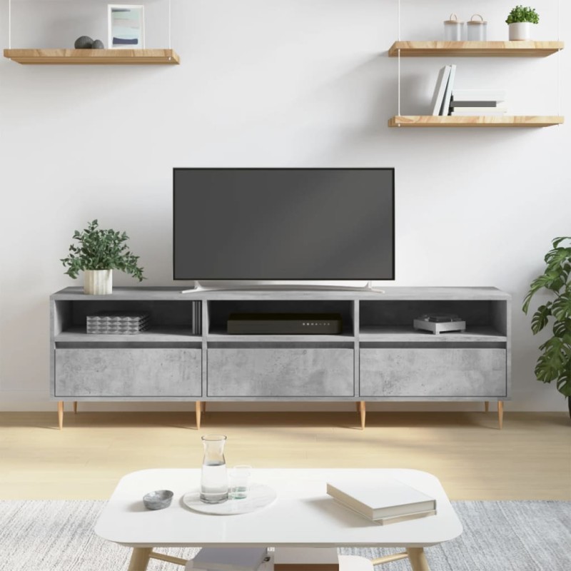 Mobile TV Grigio Cemento 150x30x44,5 cm Legno Multistrato Mobile TV Grigio Cemento 150x30x44,5 cm Legno Multistrato