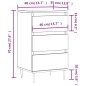 Credenza Rovere Sonoma 40x35x70 cm in Legno Multistrato
