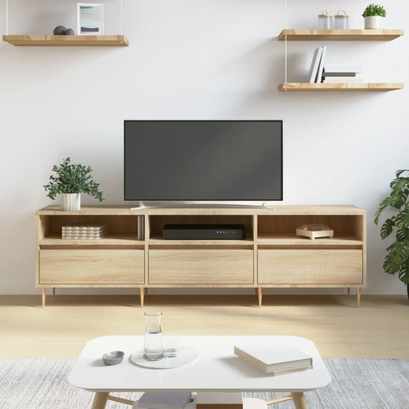 Mobile Porta TV Rovere Sonoma 150x30x44,5 cm Legno Multistrato Mobile Porta TV Rovere Sonoma 150x30x44,5 cm Legno Multistrato