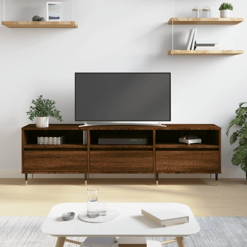 Mobile Porta TV Rovere Marrone 150x30x44,5 cm Legno Multistrato Mobile Porta TV Rovere Marrone 150x30x44,5 cm Legno Multistrato