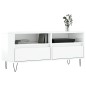 Mobile Porta TV Bianco Lucido 100x34,5x44,5cm Legno Multistrato Mobile Porta TV Bianco Lucido 100x34,5x44,5cm Legno Multistrato