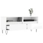 Mobile Porta TV Bianco Lucido 100x34,5x44,5cm Legno Multistrato Mobile Porta TV Bianco Lucido 100x34,5x44,5cm Legno Multistrato
