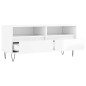 Mobile Porta TV Bianco Lucido 100x34,5x44,5cm Legno Multistrato Mobile Porta TV Bianco Lucido 100x34,5x44,5cm Legno Multistrato