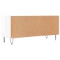 Mobile Porta TV Bianco Lucido 100x34,5x44,5cm Legno Multistrato Mobile Porta TV Bianco Lucido 100x34,5x44,5cm Legno Multistrato
