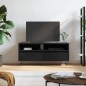 Mobile Porta TV Nero 100x34,5x44,5 cm in Legno Multistrato Mobile Porta TV Nero 100x34,5x44,5 cm in Legno Multistrato