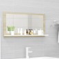 Specchio da Bagno Bianco Rovere Sonoma 80x10,5x37 cm Truciolato Specchio da Bagno Bianco Rovere Sonoma 80x10,5x37 cm Truciolato