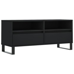 Mobile Porta TV Nero 100x34,5x44,5 cm in Legno Multistrato