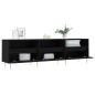 Mobile Porta TV Nero 150x30x44,5 cm in Legno Multistrato Mobile Porta TV Nero 150x30x44,5 cm in Legno Multistrato