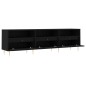 Mobile Porta TV Nero 150x30x44,5 cm in Legno Multistrato Mobile Porta TV Nero 150x30x44,5 cm in Legno Multistrato