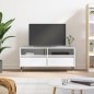 Mobile Porta TV Bianco Lucido 100x34,5x44,5cm Legno Multistrato Mobile Porta TV Bianco Lucido 100x34,5x44,5cm Legno Multistrato