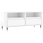 Mobile Porta TV Bianco Lucido 100x34,5x44,5cm Legno Multistrato Mobile Porta TV Bianco Lucido 100x34,5x44,5cm Legno Multistrato