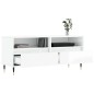 Mobile Porta TV Bianco Lucido 100x34,5x44,5cm Legno Multistrato Mobile Porta TV Bianco Lucido 100x34,5x44,5cm Legno Multistrato