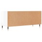 Mobile Porta TV Bianco Lucido 100x34,5x44,5cm Legno Multistrato Mobile Porta TV Bianco Lucido 100x34,5x44,5cm Legno Multistrato
