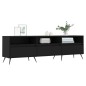 Mobile Porta TV Nero 150x30x44,5 cm in Legno Multistrato Mobile Porta TV Nero 150x30x44,5 cm in Legno Multistrato