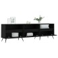 Mobile Porta TV Nero 150x30x44,5 cm in Legno Multistrato Mobile Porta TV Nero 150x30x44,5 cm in Legno Multistrato